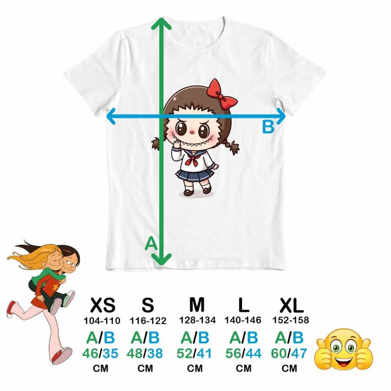 Fashion, accesorii si bijuterii - Copii - Imbracaminte copii - Tricouri copii - Tricou Copii Fete Labubu Annabelle Horror Chucky CoolTrend, alb, marime XL Copii - Infinity.ro