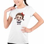Fashion, accesorii si bijuterii - Copii - Imbracaminte copii - Tricouri copii - Tricou Copii Fete Labubu Annabelle Horror Chucky CoolTrend, alb, marime XL Copii - Infinity.ro