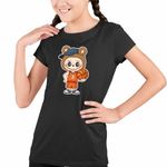 Fashion, accesorii si bijuterii - Copii - Imbracaminte copii - Tricouri copii - Tricou Copii Fete Labubu Basketball Baschet CoolTrend, negru, marime S Copii - Infinity.ro