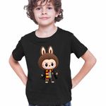 Fashion, accesorii si bijuterii - Copii - Imbracaminte copii - Tricouri copii - Tricou Copii Baieti Labubu Harry Potter Vrajitor, negru, marime XS Copii - Infinity.ro