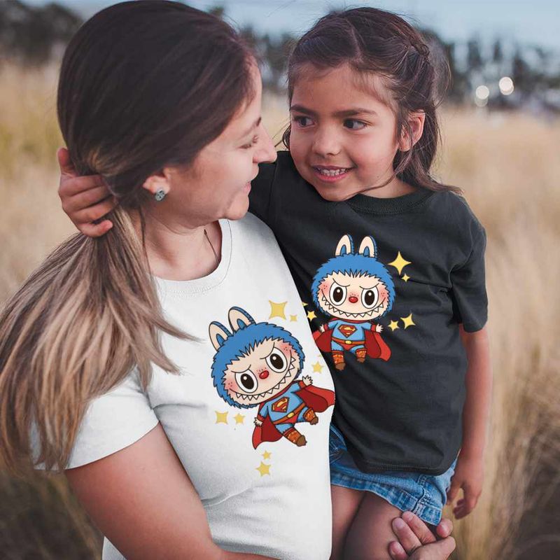 Fashion, accesorii si bijuterii - Copii - Imbracaminte copii - Tricouri copii - Tricou Copii Fete Labubu Superman Marvel CoolTrend, alb, marime L Copii - Infinity.ro