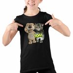 Fashion, accesorii si bijuterii - Copii - Imbracaminte copii - Tricouri copii - Tricou Copii Fete Ben Talking Tom Best Friends CoolTrend, negru, marime XS Copii - Infinity.ro