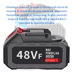Casa si Gradina - Constructii - Scule electrice si accesorii - Acumulatori si incarcatoare scule electrice - Acumulator Li-Ion 48Vf MAX, 4000mAh, compatibil unelte electrice fara fir - Infinity.ro