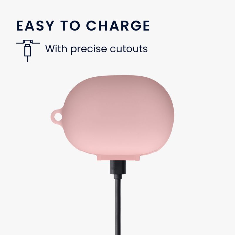 Laptop, Telefoane si Tablete - Wearables si gadgeturi - Wearables - Accesorii wearables - Husa casti Kwmobile pentru Bose QuietComfort Earbuds, protectie la zgarieturi, Silicon, roz - Infinity.ro