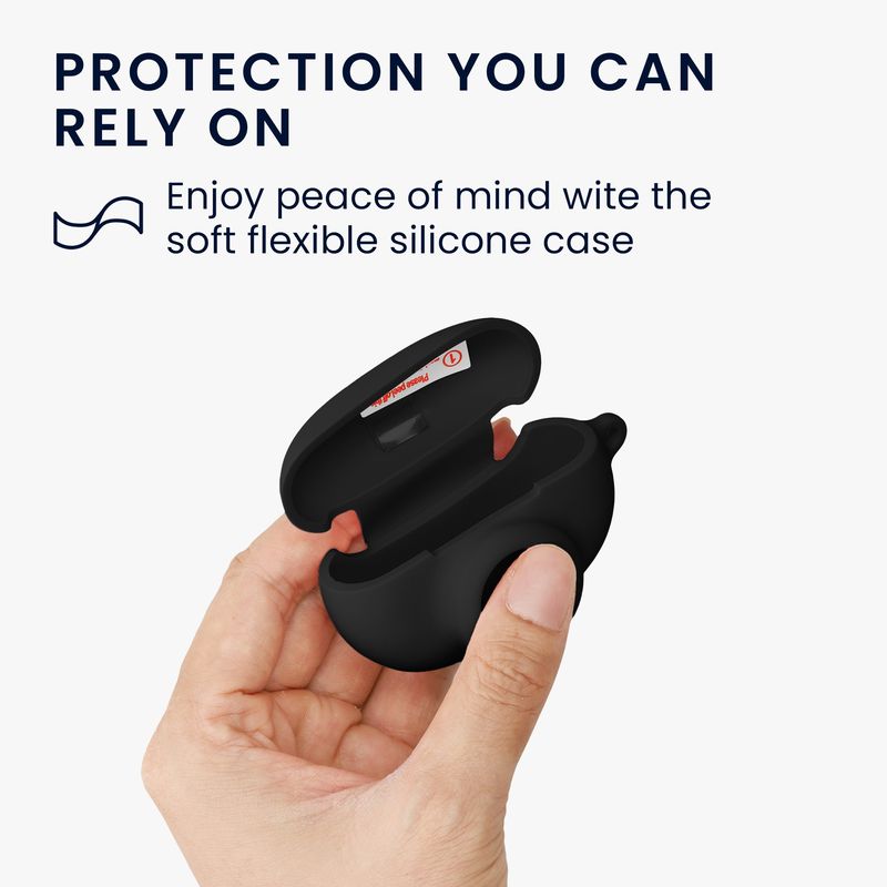 Laptop, Telefoane si Tablete - Wearables si gadgeturi - Wearables - Accesorii wearables - Husa casti Kwmobile pentru Beats Studio Buds, protectie la zgarieturi, Silicon, negru - Infinity.ro
