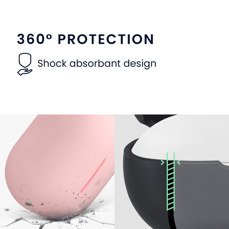 Laptop, Telefoane si Tablete - Wearables si gadgeturi - Wearables - Accesorii wearables - Husa casti Kwmobile pentru Bose QuietComfort Earbuds, protectie la zgarieturi, Silicon, roz - Infinity.ro