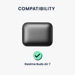 Laptop, Telefoane si Tablete - Wearables si gadgeturi - Wearables - Accesorii wearables - Husa casti Kwmobile pentru Realme Buds Air 7, protectie la zgarieturi, Silicon, negru - Infinity.ro