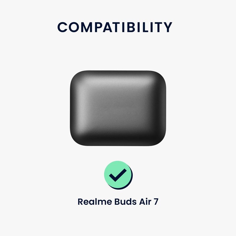 Laptop, Telefoane si Tablete - Wearables si gadgeturi - Wearables - Accesorii wearables - Husa casti Kwmobile pentru Realme Buds Air 7, protectie la zgarieturi, Silicon, negru - Infinity.ro