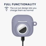 Laptop, Telefoane si Tablete - Wearables si gadgeturi - Wearables - Accesorii wearables - Husa casti Kwmobile pentru Apple AirPods 4, protectie la zgarieturi, Silicon, mov - Infinity.ro