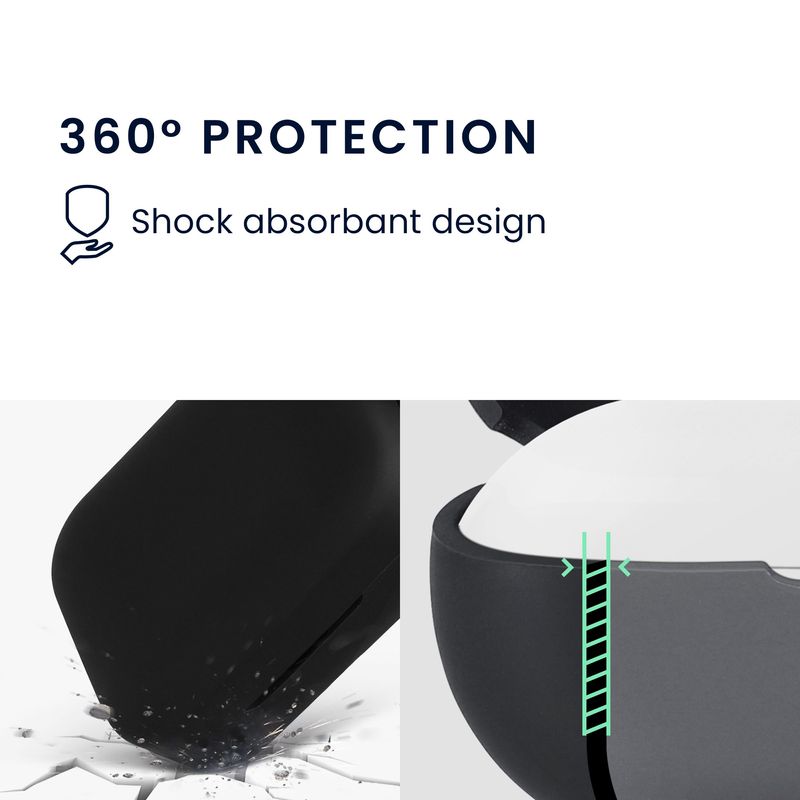 Laptop, Telefoane si Tablete - Wearables si gadgeturi - Wearables - Accesorii wearables - Husa casti Kwmobile pentru Realme Buds Air 7, protectie la zgarieturi, Silicon, negru - Infinity.ro
