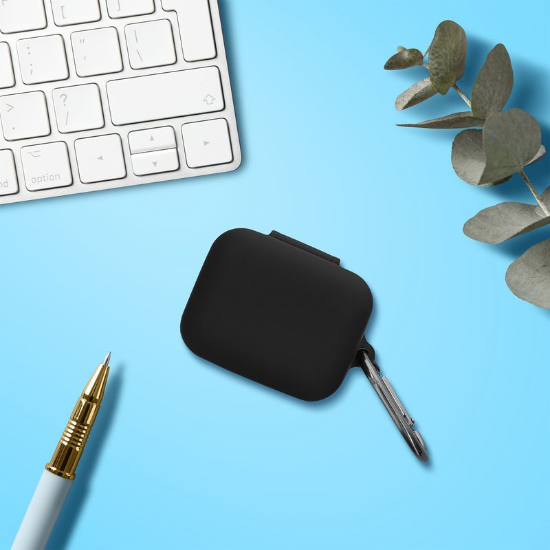 Laptop, Telefoane si Tablete - Wearables si gadgeturi - Wearables - Accesorii wearables - Husa casti Kwmobile pentru Realme Buds Air 7, protectie la zgarieturi, Silicon, negru - Infinity.ro