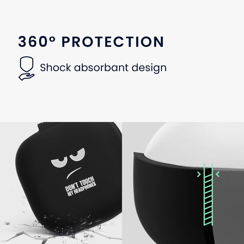 Laptop, Telefoane si Tablete - Wearables si gadgeturi - Wearables - Accesorii wearables - Husa casti Kwmobile pentru Anker Soundcore P31i, Soundcore R60iNC, protectie la zgarieturi, Silicon, alb, negru - Infinity.ro