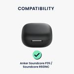 Laptop, Telefoane si Tablete - Wearables si gadgeturi - Wearables - Accesorii wearables - Husa casti Kwmobile pentru Anker Soundcore P31i, Soundcore R60iNC, protectie la zgarieturi, Silicon, alb, negru - Infinity.ro