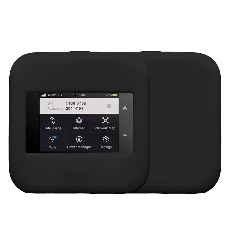 PC, gaming si accesorii - Retelistica - Cabluri si accesorii - Husa router Kwmobile pentru Netgear Nighthawk M6 Pro MR6550 / M6 MR6150, silicon, negru - Infinity.ro