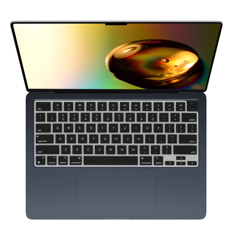 Laptop, Telefoane si Tablete - Laptopuri si accesorii - Piese laptop - Folii protectie si autocolante laptop - Folie tastatura laptop Kwmobile pentru Apple MacBook Air 13.6 M4 2025 (A3240), antizgarieturi, antipraf, silicon, negru - Infinity.ro
