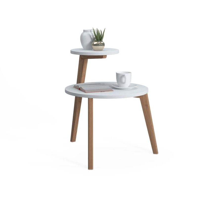 Casa si Gradina - Mobilier - Mese si birouri - Masute de cafea - Masa laterala Rego, Alb, 50 x 62 cm - Infinity.ro