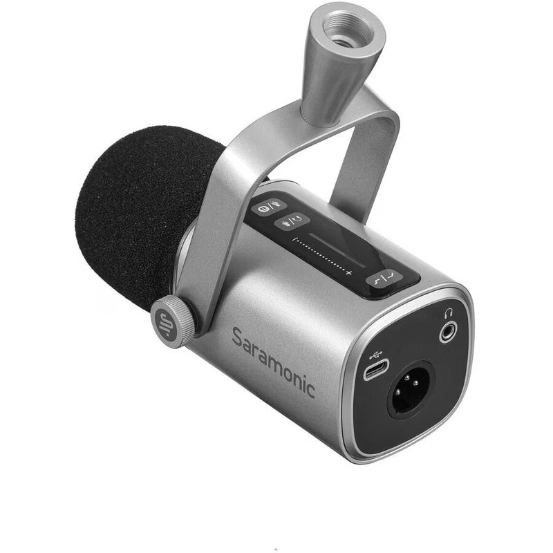 PC, gaming si accesorii - Periferice PC - Microfoane PC - Microfon dinamic de transmisie Saramonic XLR, USB-C, 3.5mm, dinamic cardioid, Negru-Argintiu - Infinity.ro