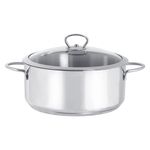 Casa si Gradina - Bucatarie si vesela - Vase pentru gatit - Oale si cratite - Cratita, Metalac Kulinaria, inox, 24cm, 4.8l, cu capac din sticla - Infinity.ro