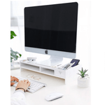 PC, gaming si accesorii - Desktop PC & monitoare - Accesorii monitoare - Suport monitor/laptop alb din ABS, 49 x 10 x 20, 4 cm, cu 5 compartimente - Infinity.ro