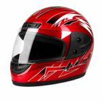 Auto si Moto - Moto - Echipamente protectie moto - Casti moto - Casca Moto/Scuter Full Face FIXATO, Viziera Detasabila, Marime Universala 59-62cm, Rosu - Infinity.ro