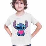 Fashion, accesorii si bijuterii - Copii - Imbracaminte copii - Tricouri copii - Tricou Copii Baieti Stich Heart Stitch CoolTrend, alb, marime S Copii - Infinity.ro