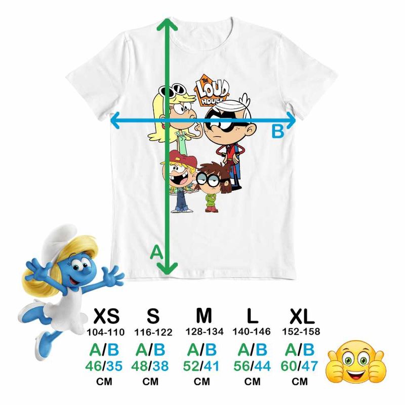 Fashion, accesorii si bijuterii - Copii - Imbracaminte copii - Tricouri copii - Tricou Copii Fete Casa Loud Lincoln Supererou CoolTrend, alb, marime XS Copii - Infinity.ro