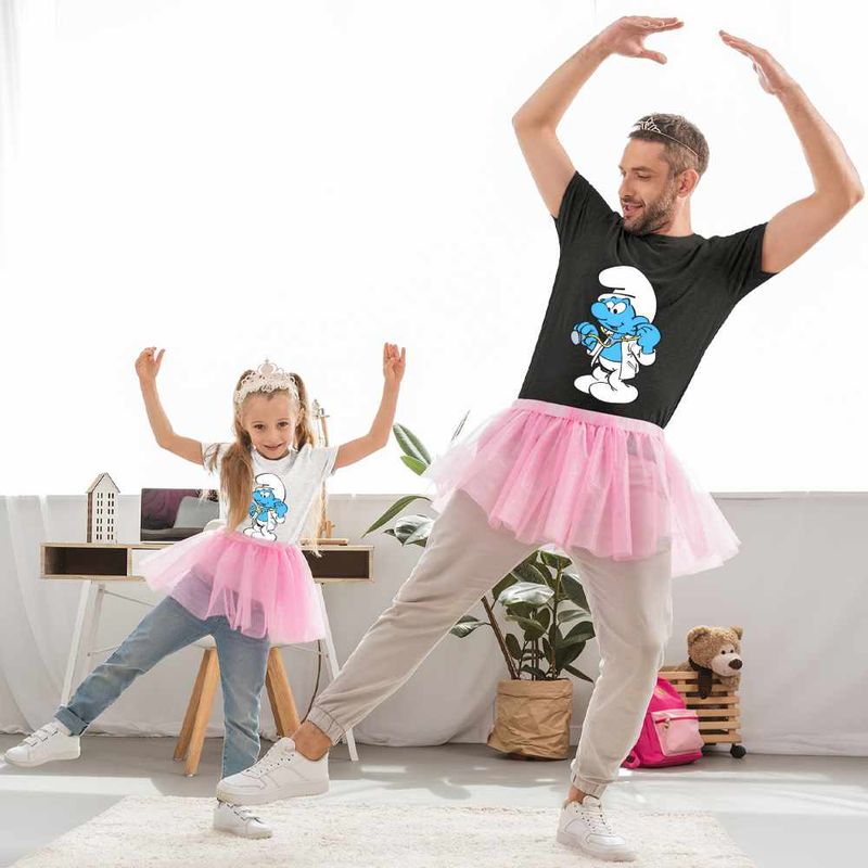 Fashion, accesorii si bijuterii - Copii - Imbracaminte copii - Tricouri copii - Tricou Copii Fete Strumfii Doctor Medic CoolTrend, negru, marime S Copii - Infinity.ro