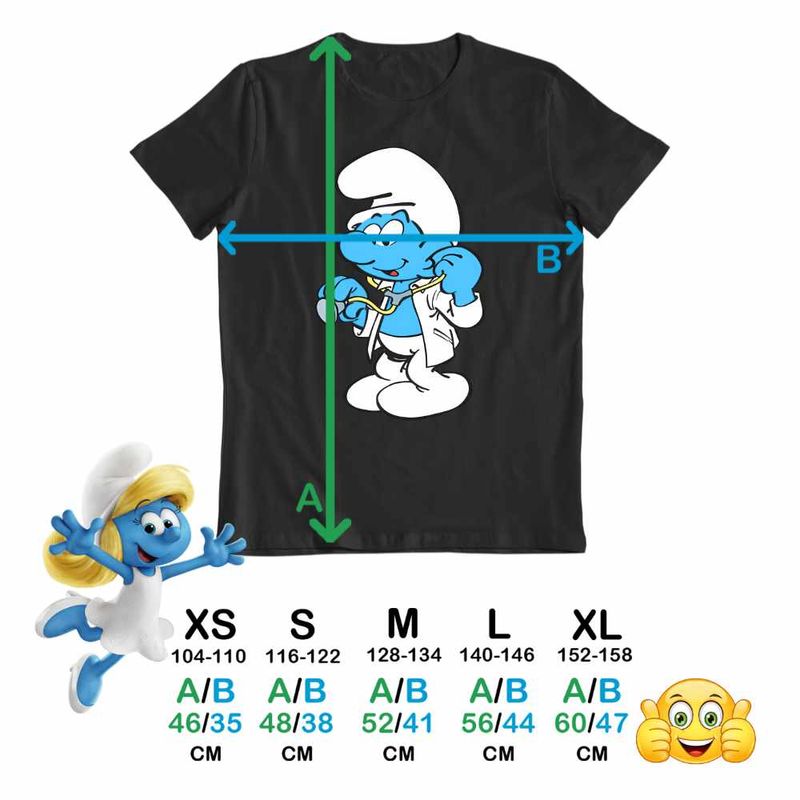 Fashion, accesorii si bijuterii - Copii - Imbracaminte copii - Tricouri copii - Tricou Copii Fete Strumfii Doctor Medic CoolTrend, negru, marime S Copii - Infinity.ro