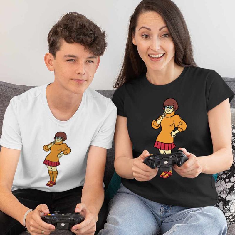 Fashion, accesorii si bijuterii - Copii - Imbracaminte copii - Tricouri copii - Tricou Copii Baieti Scooby-Doo Velma Dinkley, negru, marime XL Copii - Infinity.ro