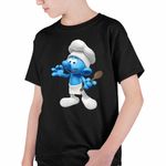 Fashion, accesorii si bijuterii - Copii - Imbracaminte copii - Tricouri copii - Tricou Copii Baieti Strumfii Bucatarul Chef CoolTrend, negru, marime XL Copii - Infinity.ro