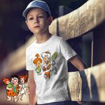 Fashion, accesorii si bijuterii - Copii - Imbracaminte copii - Tricouri copii - Tricou Copii Baieti Familia Flintstone Pebbles Bamm Bamm Super Pisicute Bugs Bunny Bebelusi, alb, marime S Copii - Infinity.ro