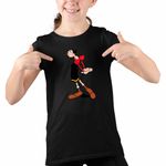 Fashion, accesorii si bijuterii - Copii - Imbracaminte copii - Tricouri copii - Tricou Copii Fete Olive Popeye Marinarul Sotie, negru, marime M Copii - Infinity.ro