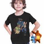 Fashion, accesorii si bijuterii - Copii - Imbracaminte copii - Tricouri copii - Tricou Copii Baieti Zootopia Iepure Politist Judy CoolTrend, negru, marime M Copii - Infinity.ro