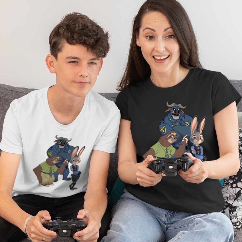 Fashion, accesorii si bijuterii - Copii - Imbracaminte copii - Tricouri copii - Tricou Copii Baieti Zootopia Iepure Politist Judy CoolTrend, negru, marime M Copii - Infinity.ro
