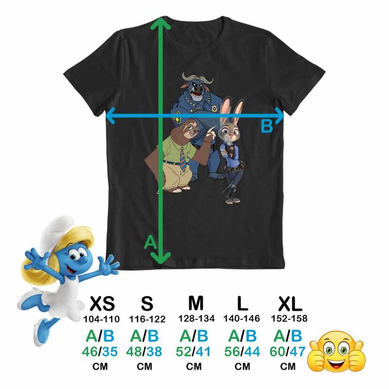 Fashion, accesorii si bijuterii - Copii - Imbracaminte copii - Tricouri copii - Tricou Copii Baieti Zootopia Iepure Politist Judy CoolTrend, negru, marime M Copii - Infinity.ro