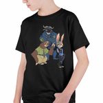 Fashion, accesorii si bijuterii - Copii - Imbracaminte copii - Tricouri copii - Tricou Copii Baieti Zootopia Iepure Politist Judy CoolTrend, negru, marime M Copii - Infinity.ro