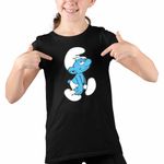 Fashion, accesorii si bijuterii - Copii - Imbracaminte copii - Tricouri copii - Tricou Copii Fete Strumfii Somnorosul Somnorila CoolTrend, negru, marime S Copii - Infinity.ro