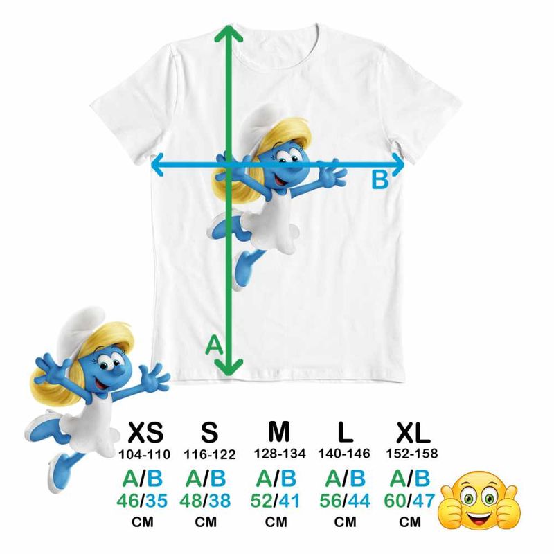 Fashion, accesorii si bijuterii - Copii - Imbracaminte copii - Tricouri copii - Tricou Copii Baieti Strumfita Desene Strumfii CoolTrend, alb, marime XS Copii - Infinity.ro
