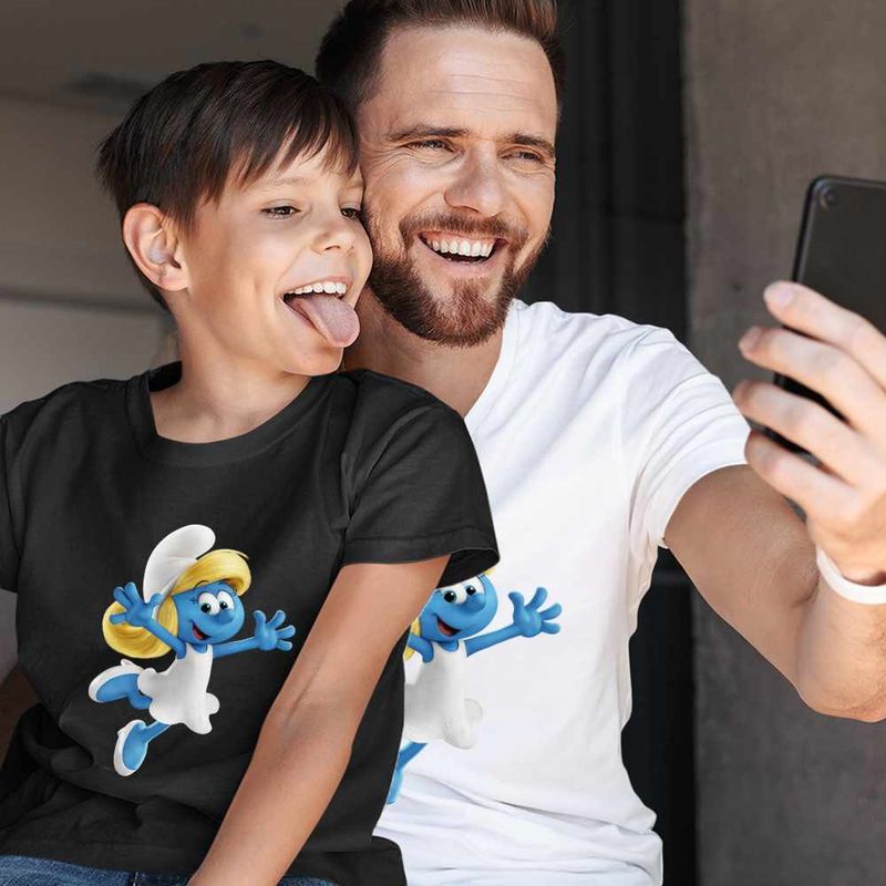Fashion, accesorii si bijuterii - Copii - Imbracaminte copii - Tricouri copii - Tricou Copii Baieti Strumfita Desene Strumfii CoolTrend, alb, marime XS Copii - Infinity.ro