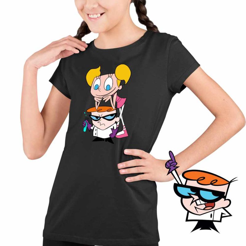 Fashion, accesorii si bijuterii - Copii - Imbracaminte copii - Tricouri copii - Tricou Copii Fete Loborator Dexter Sora Enervanta Dee Dee, negru, marime XL Copii - Infinity.ro