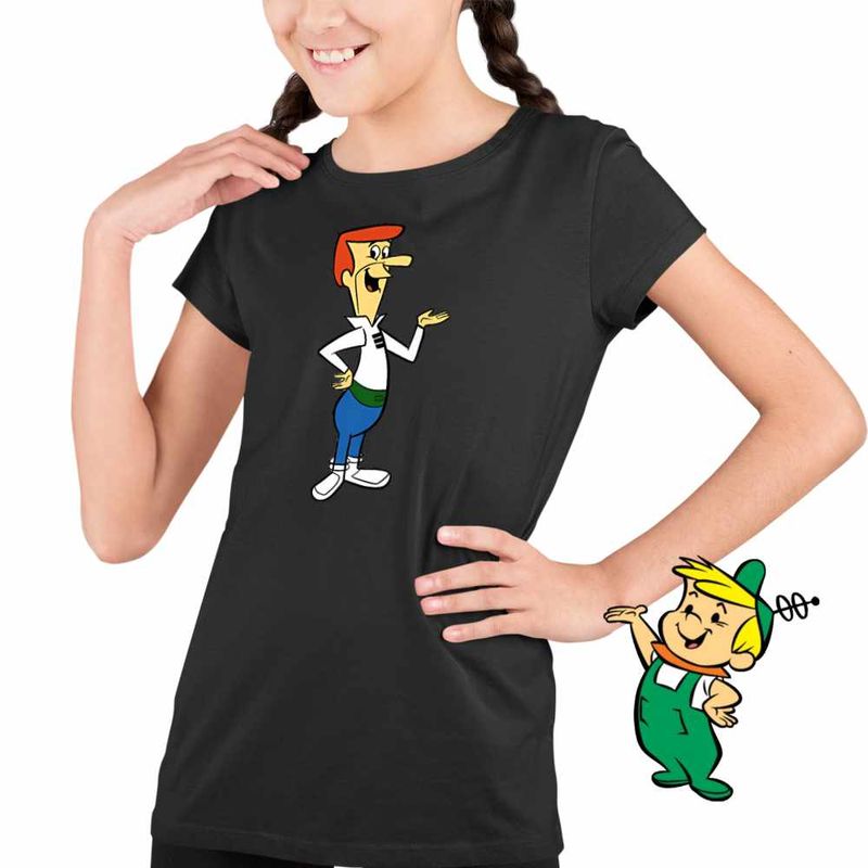 Fashion, accesorii si bijuterii - Copii - Imbracaminte copii - Tricouri copii - Tricou Copii Fete Familia Jetson George Viitor Tata, negru, marime XL Copii - Infinity.ro