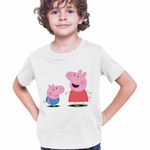 Fashion, accesorii si bijuterii - Copii - Imbracaminte copii - Tricouri copii - Tricou Copii Baieti Purcelusa Peppa si George Pepa CoolTrend, alb, marime XS Copii - Infinity.ro