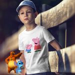 Fashion, accesorii si bijuterii - Copii - Imbracaminte copii - Tricouri copii - Tricou Copii Baieti Purcelusa Peppa si George Pepa CoolTrend, alb, marime XS Copii - Infinity.ro