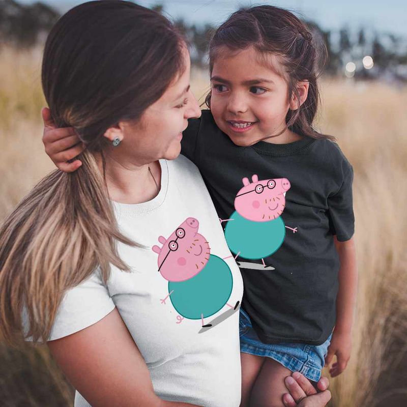 Fashion, accesorii si bijuterii - Copii - Imbracaminte copii - Tricouri copii - Tricou Copii Fete Tata Purcelusa Peppa Pig Pepa CoolTrend, alb, marime L Copii - Infinity.ro