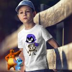 Fashion, accesorii si bijuterii - Copii - Imbracaminte copii - Tricouri copii - Tricou Copii Baieti Raven Cappuccino Assasino Capucino Ninja CoolTrend, alb, marime M Copii - Infinity.ro