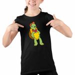Fashion, accesorii si bijuterii - Copii - Imbracaminte copii - Tricouri copii - Tricou Copii Fete Desene Animate Testoasa Franklin CoolTrend, negru, marime XL Copii - Infinity.ro