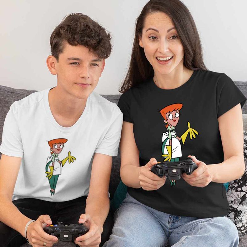 Fashion, accesorii si bijuterii - Copii - Imbracaminte copii - Tricouri copii - Tricou Copii Baieti Dexters Laboratory Mama, negru, marime XS Copii - Infinity.ro