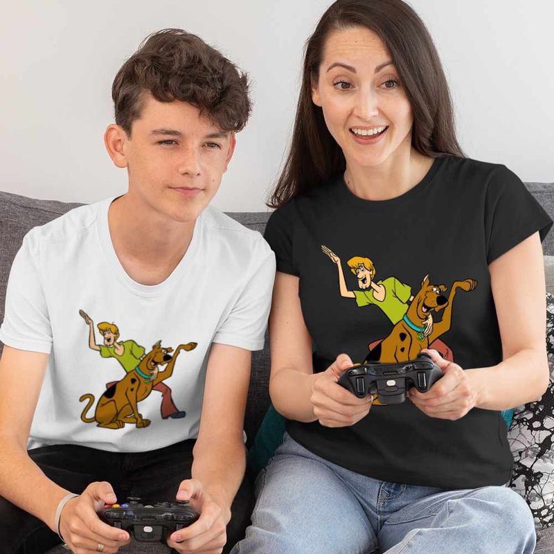 Fashion, accesorii si bijuterii - Copii - Imbracaminte copii - Tricouri copii - Tricou Copii Baieti ScoobyDoo Shaggy Saluta Joaca, negru, marime XS Copii - Infinity.ro