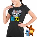 Fashion, accesorii si bijuterii - Copii - Imbracaminte copii - Tricouri copii - Tricou Copii Fete Cyborg Tineri Titani Teen Titans Go CoolTrend, negru, marime S Copii - Infinity.ro