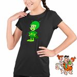 Fashion, accesorii si bijuterii - Copii - Imbracaminte copii - Tricouri copii - Tricou Copii Fete Familia Flintstone Gazoo Extraterestru Alien, negru, marime XS Copii - Infinity.ro